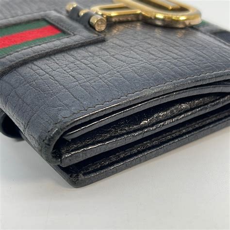 131848 gucci|GUCCI 131848 W bifold wallet leather ladies .